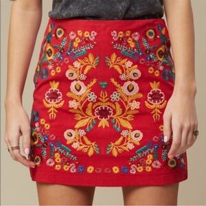 Altar’d State Red Skirt Medium